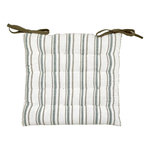 ATMOSPHERA Galette de Chaise à Rayures  Groove  38x38cm Vert