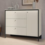 Voir la diapositive 1 : BEST MOBILIER Kimi - commode 3 tiroirs et 1 porte - led inclus