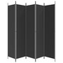 Voir la diapositive 4 : VIDAXL Cloison de separation 5 panneaux Noir 250x220 cm Tissu