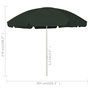 Voir la diapositive 6 : VIDAXL Parasol de plage vert 300 cm