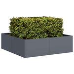 VIDAXL Jardiniere anthracite 100x100x30 cm acier