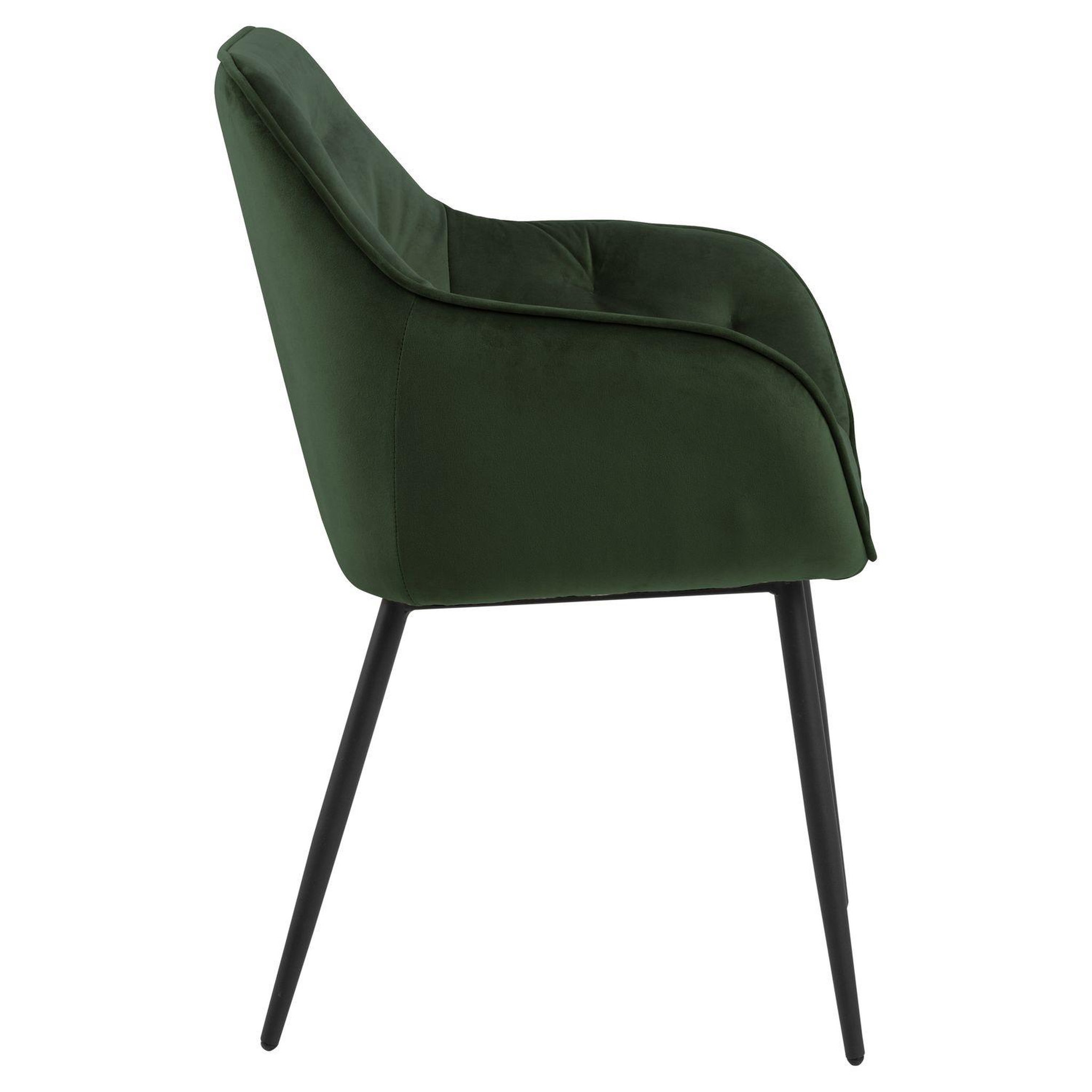 Voir la diapositive 3 : TOILINUX Lot de 2 chaises de salle à manger florie avec accoudoirs effet velours