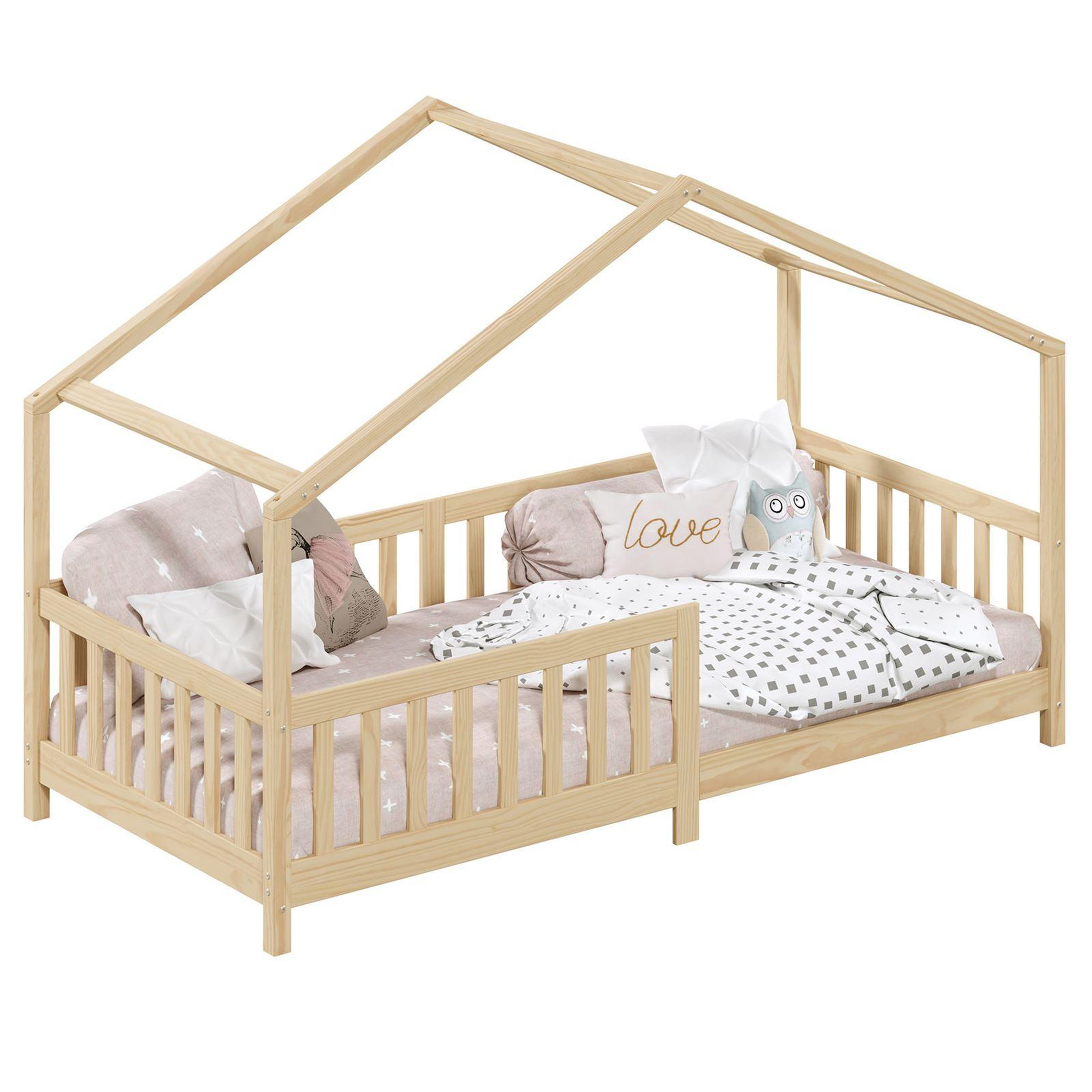 Voir la diapositive 4 : IDIMEX Lit cabane LISAN 90 x 190 cm, en pin massif