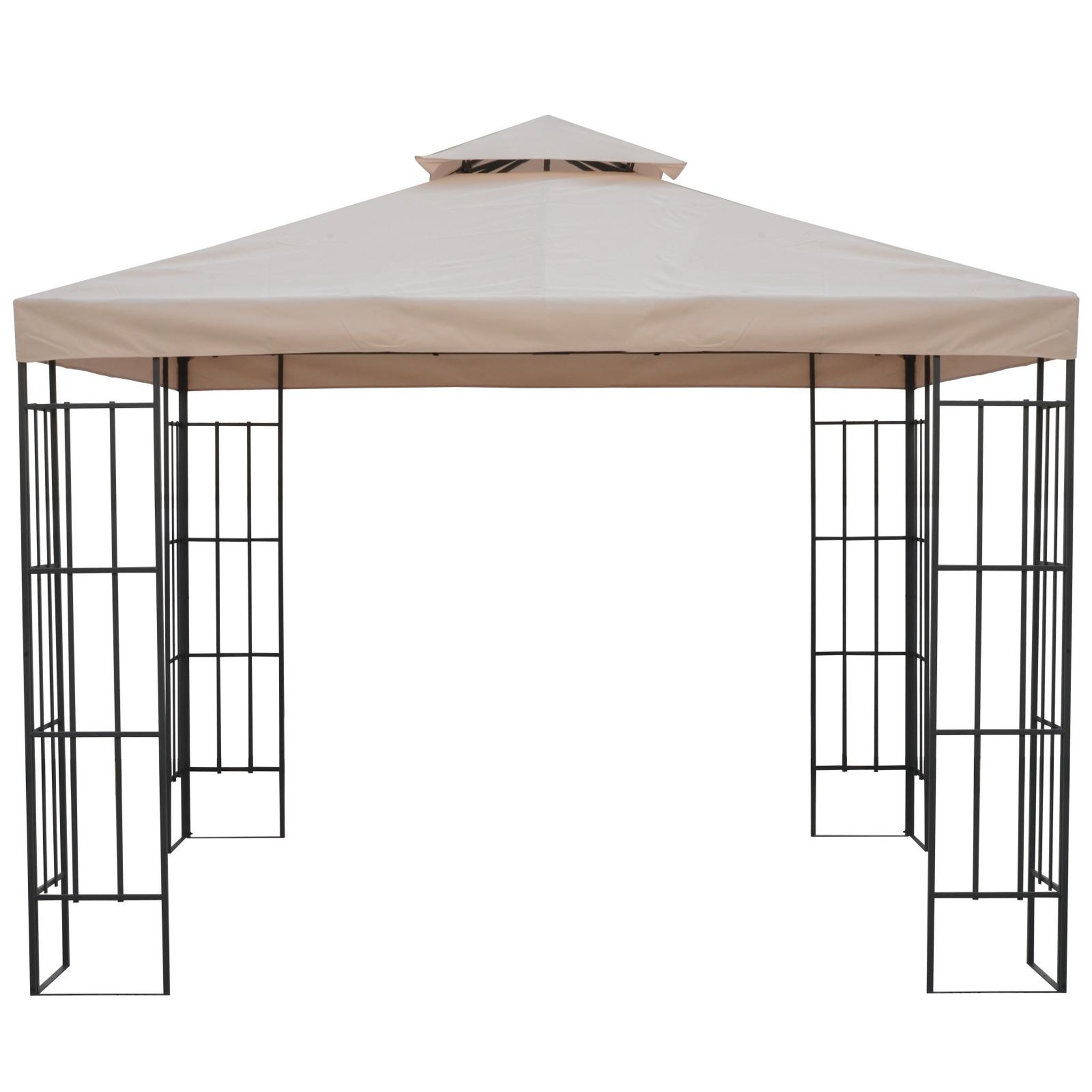 Voir la diapositive 4 : OUTSUNNY Toile de rechange pour pavillon tonnelle tente 3 x 3 m polyester haute densité 180 g/m² beige