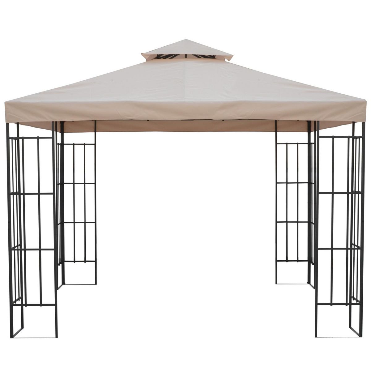 OUTSUNNY Toile de rechange pour pavillon tonnelle tente 3 x 3 m polyester haute densité 180 g/m² beige