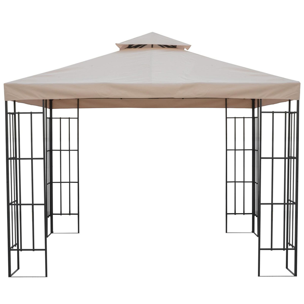 OUTSUNNY Toile de rechange pour pavillon tonnelle tente 3 x 3 m polyester haute densité 180 g/m² beige