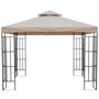 Voir la diapositive 4 : OUTSUNNY Toile de rechange pour pavillon tonnelle tente 3 x 3 m polyester haute densité 180 g/m² beige