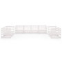 Voir la diapositive 3 : VIDAXL Salon de jardin 8 pcs Blanc Bois de pin massif