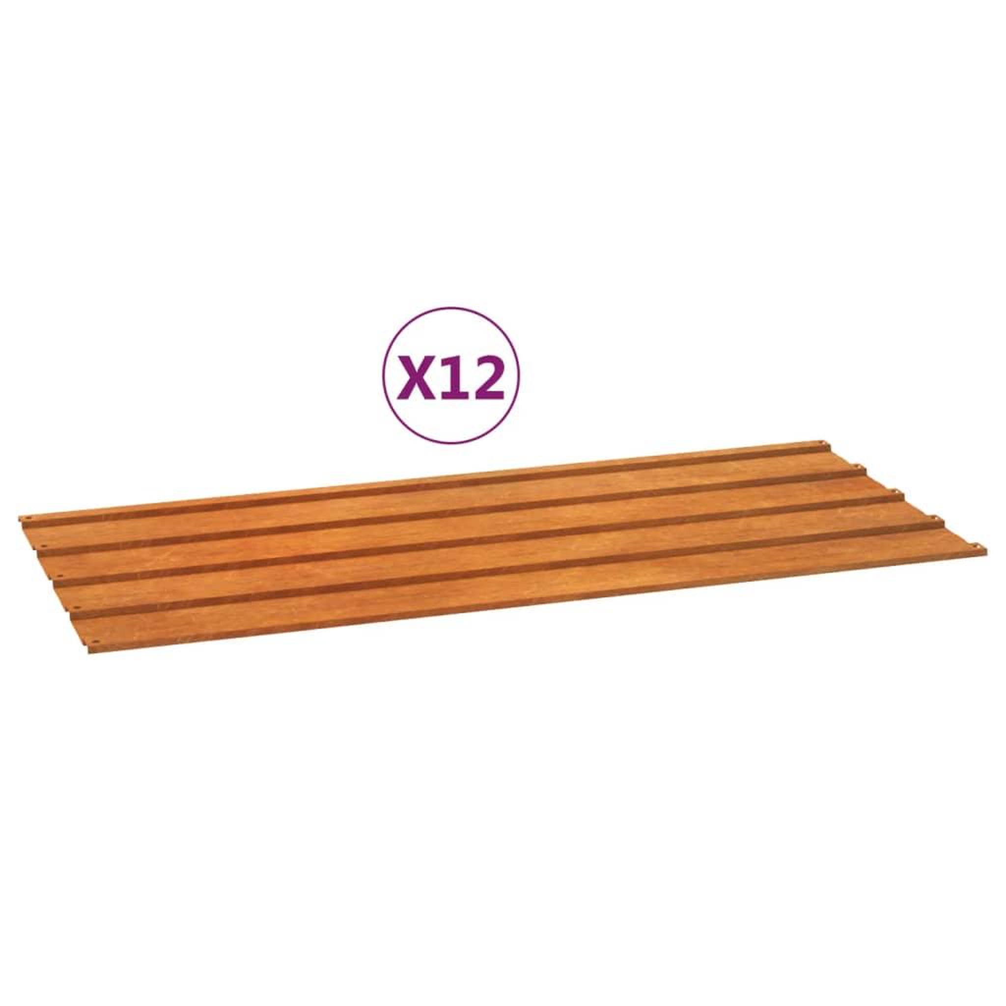 Voir la diapositive 2 : VIDAXL Panneaux de toiture 12 pcs rouille 100x44 cm Acier corten
