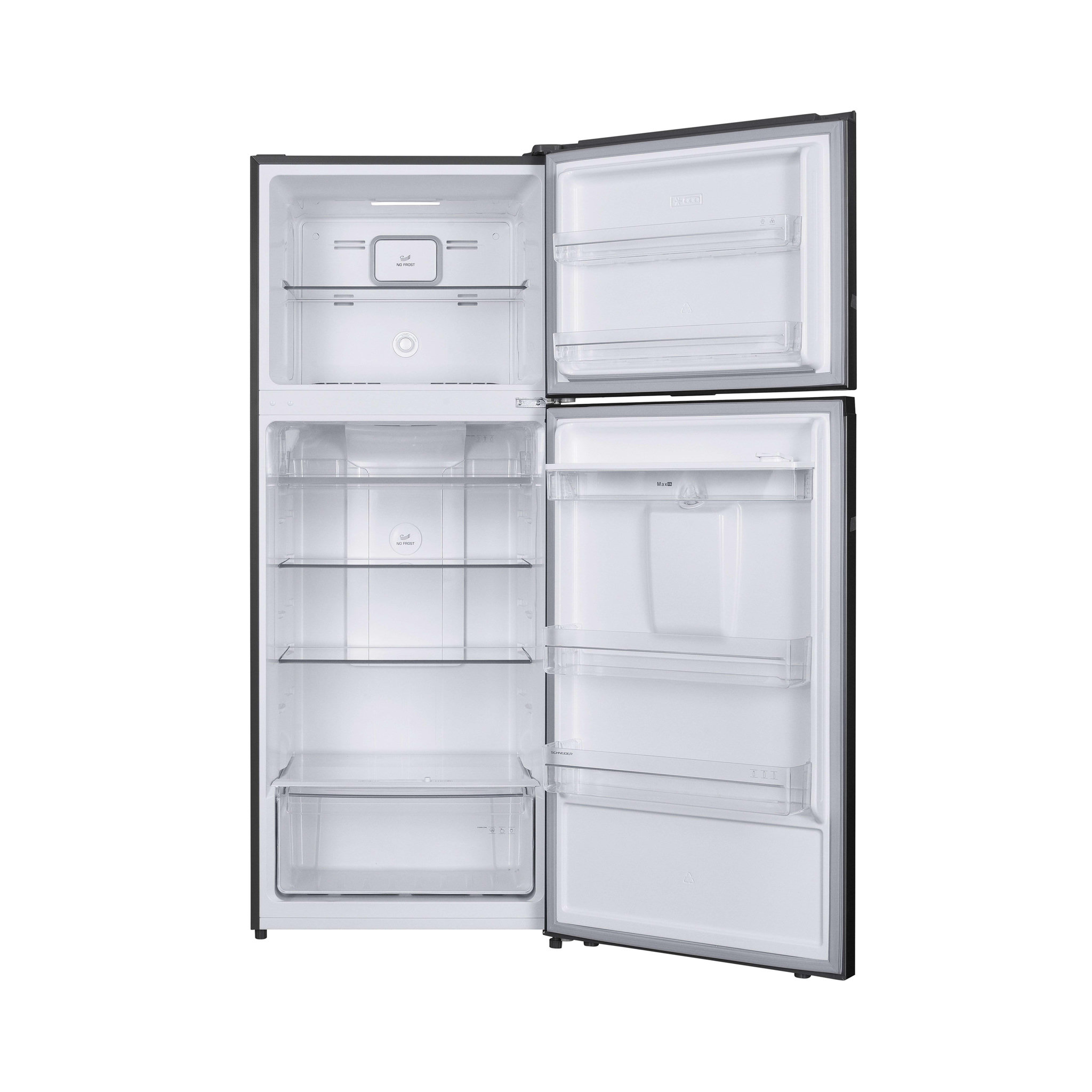 Voir la diapositive 3 : SCHNEIDER Réfrigérateur double porte 413L Inox - SCDD413NFWD-XE
