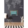Voir la diapositive 4 : Paris Prix Bureau Mural Design  Brenta  74cm Bleu