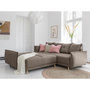Voir la diapositive 3 : BEST MOBILIER Lena - canapé d'angle convertible - avec coffre - style scandinave - 5 places - droit