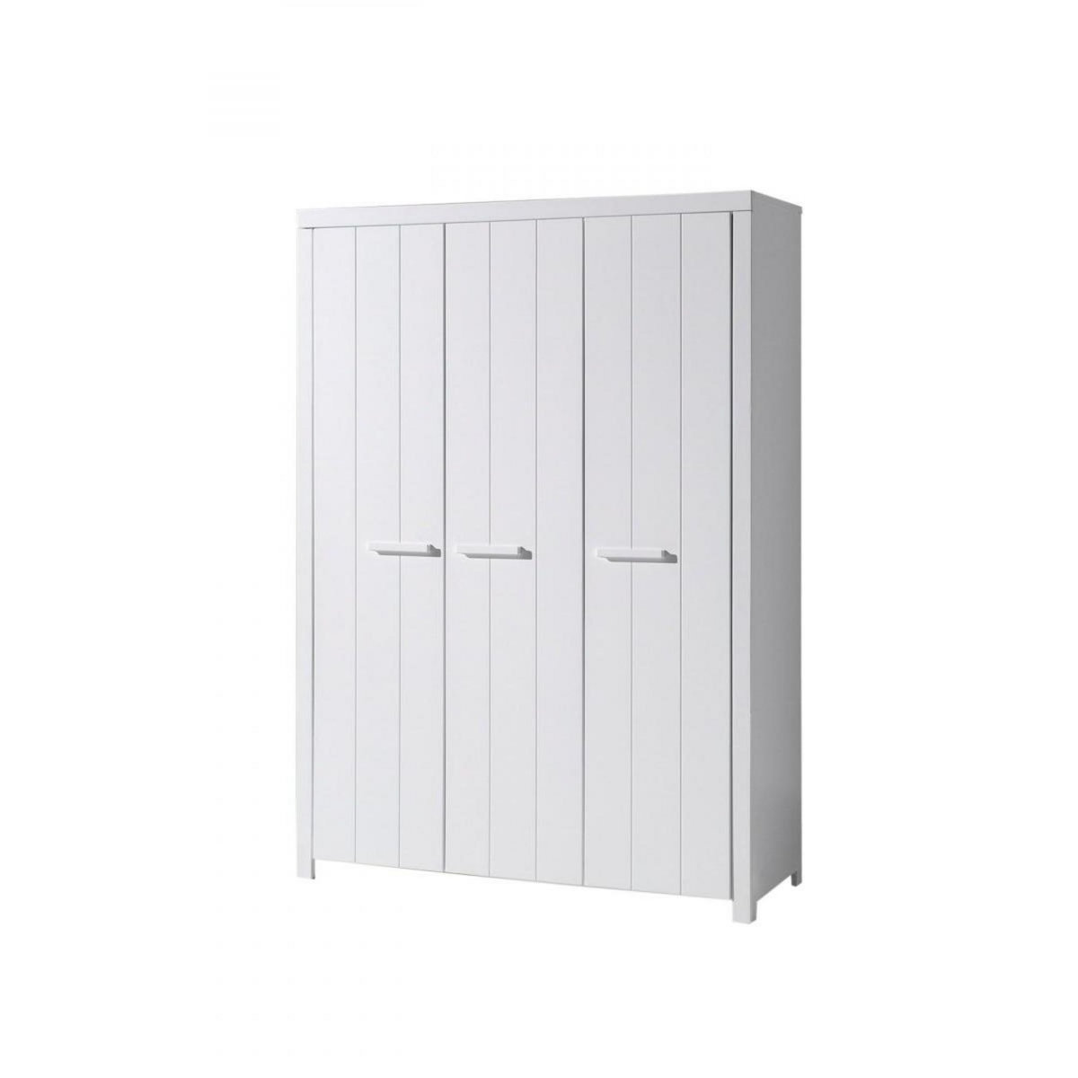 Vipack Ensemble de mobilier Vipack ERIK : Lit simple, Bureau, Chevet et Armoire 3 portes avec Lit gigogne