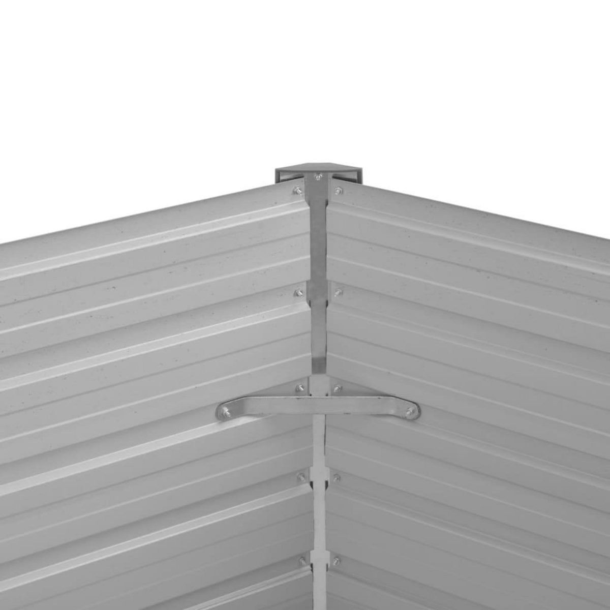 VIDAXL Lit sureleve de jardin Marron 129x129x77 cm Acier galvanise