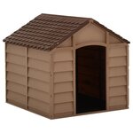 VIDAXL Niche pour chiens Marron 71x71,5x68 cm PP