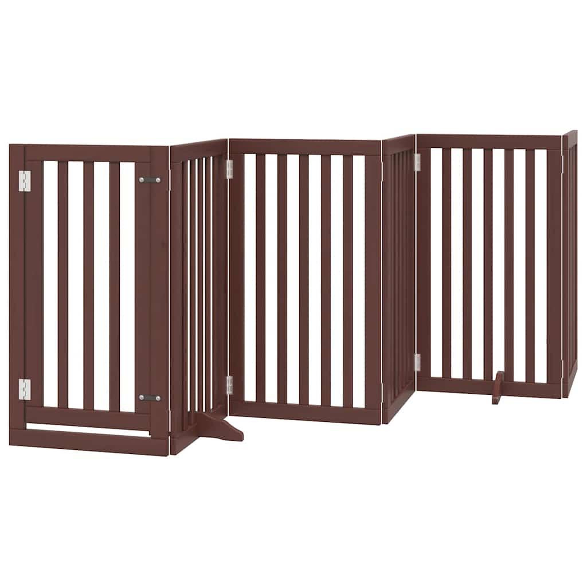 Voir la diapositive 3 : VIDAXL Barriere pour chien porte pliable 12 panneaux bois de peuplier