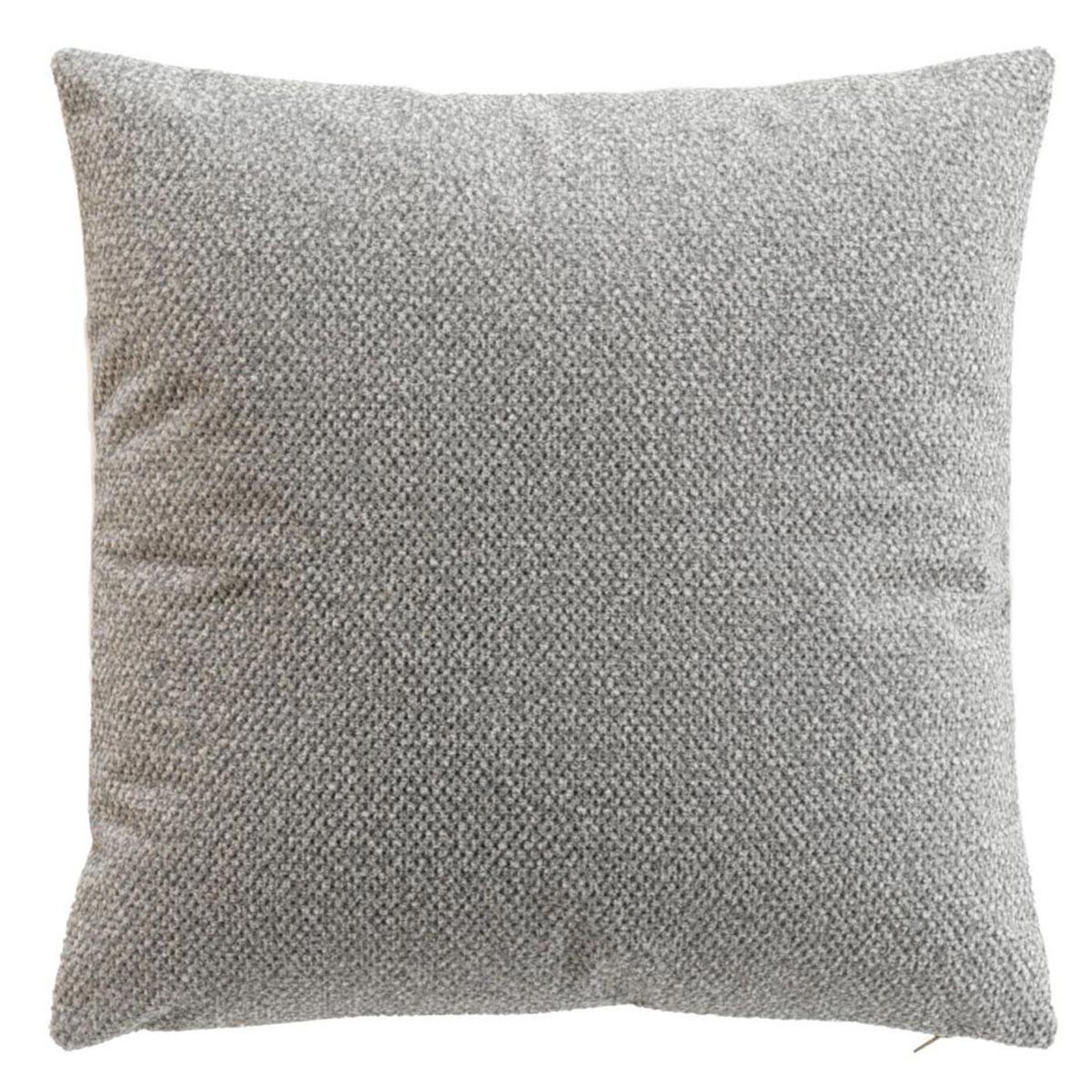 Douceur d'Intérieur Coussin déco chenille  meriel  45x45cm gris