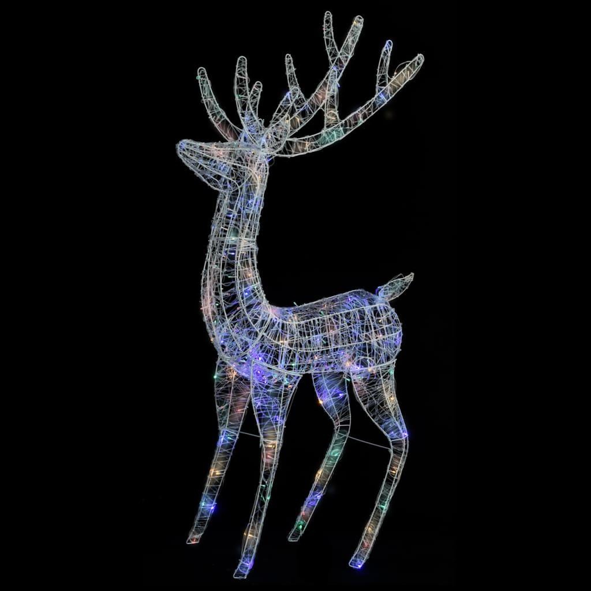 Voir la diapositive 5 : VIDAXL Renne de noël xxl acrylique 250 led 180 cm colore
