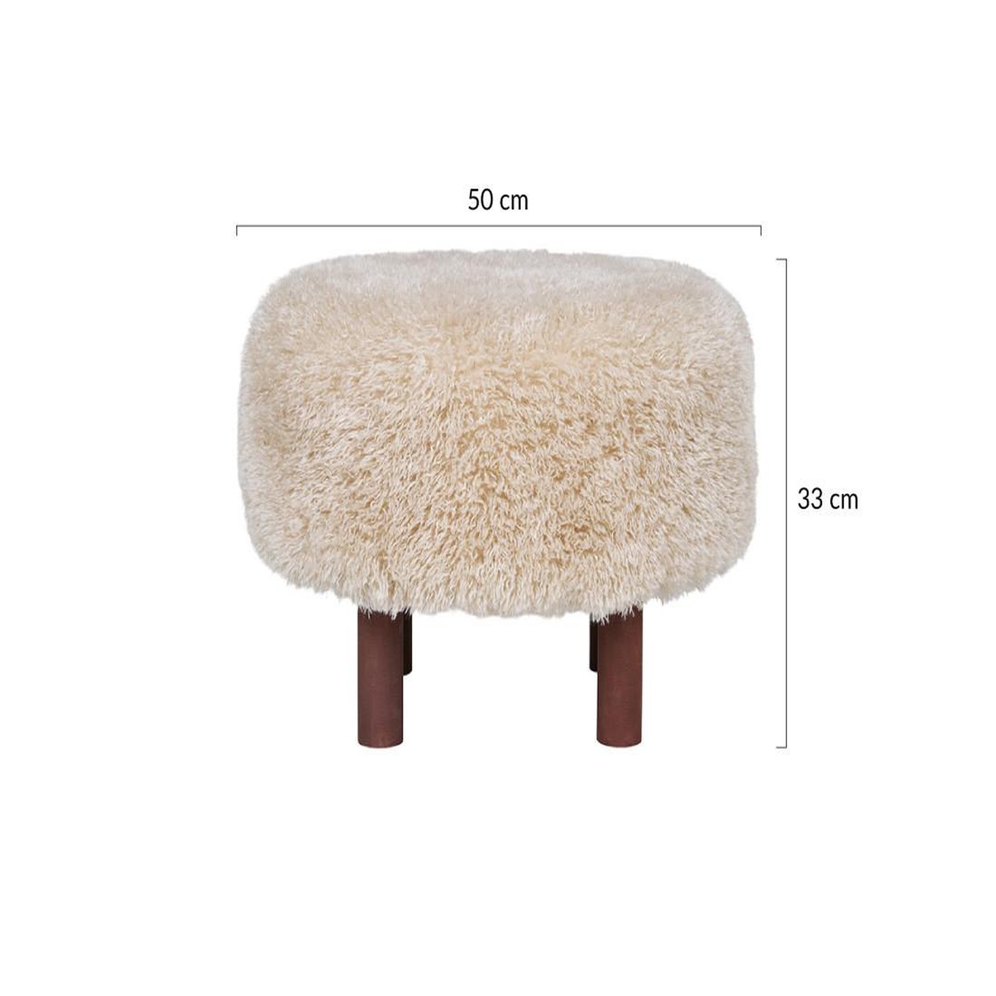 Voir la diapositive 6 : BEST MOBILIER Mani - pouf - en fausse fourrure