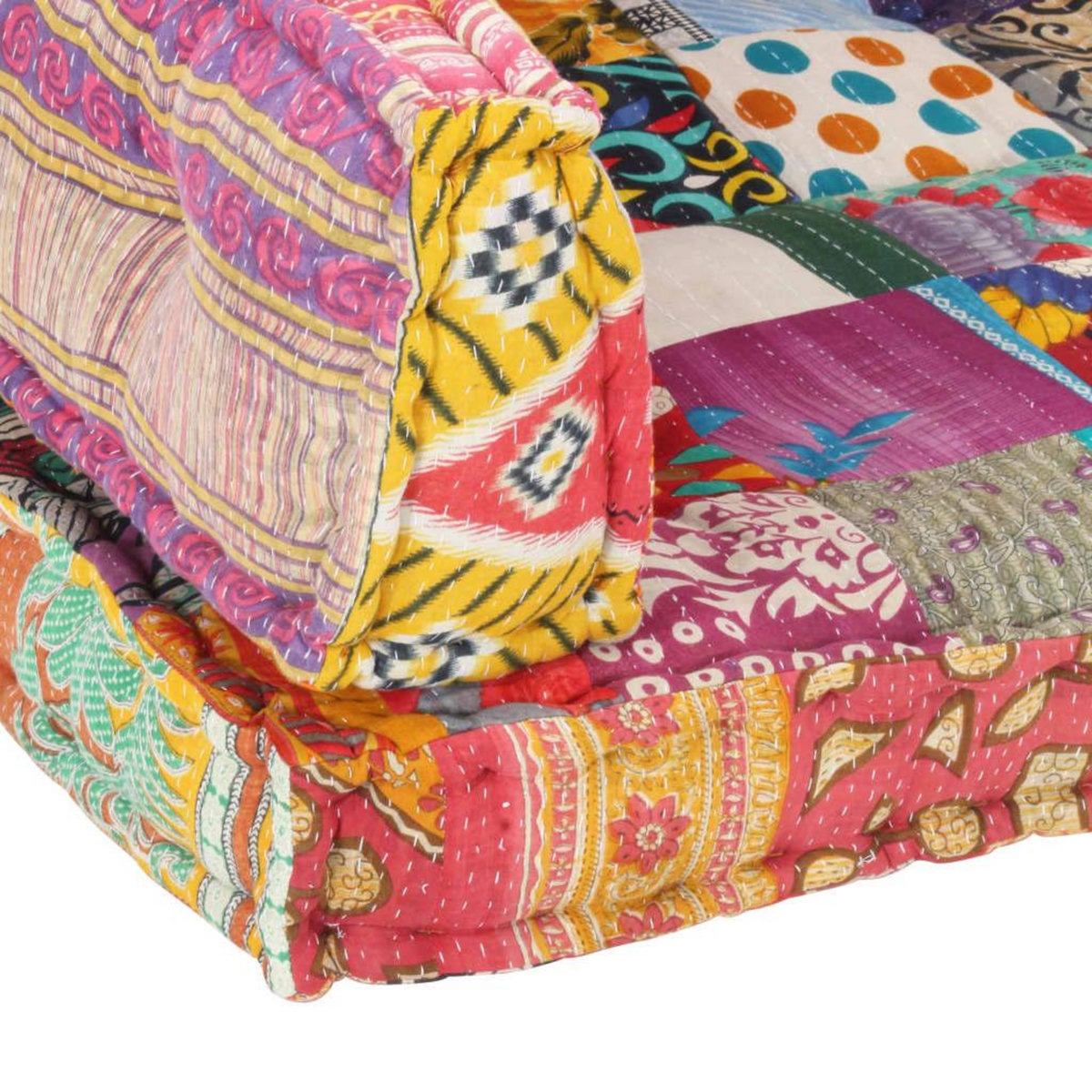 VIDAXL Coussin de canape palette Multicolore Tissu Patchwork