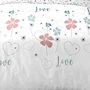 Voir la diapositive 3 : Dourev Housse de couette 140x200 Love Tiana + taie polycoton
