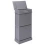 Voir la diapositive 5 : VIDAXL Armoire a chaussures Gris 50 x 28 x 98 cm Bois de Paulownia