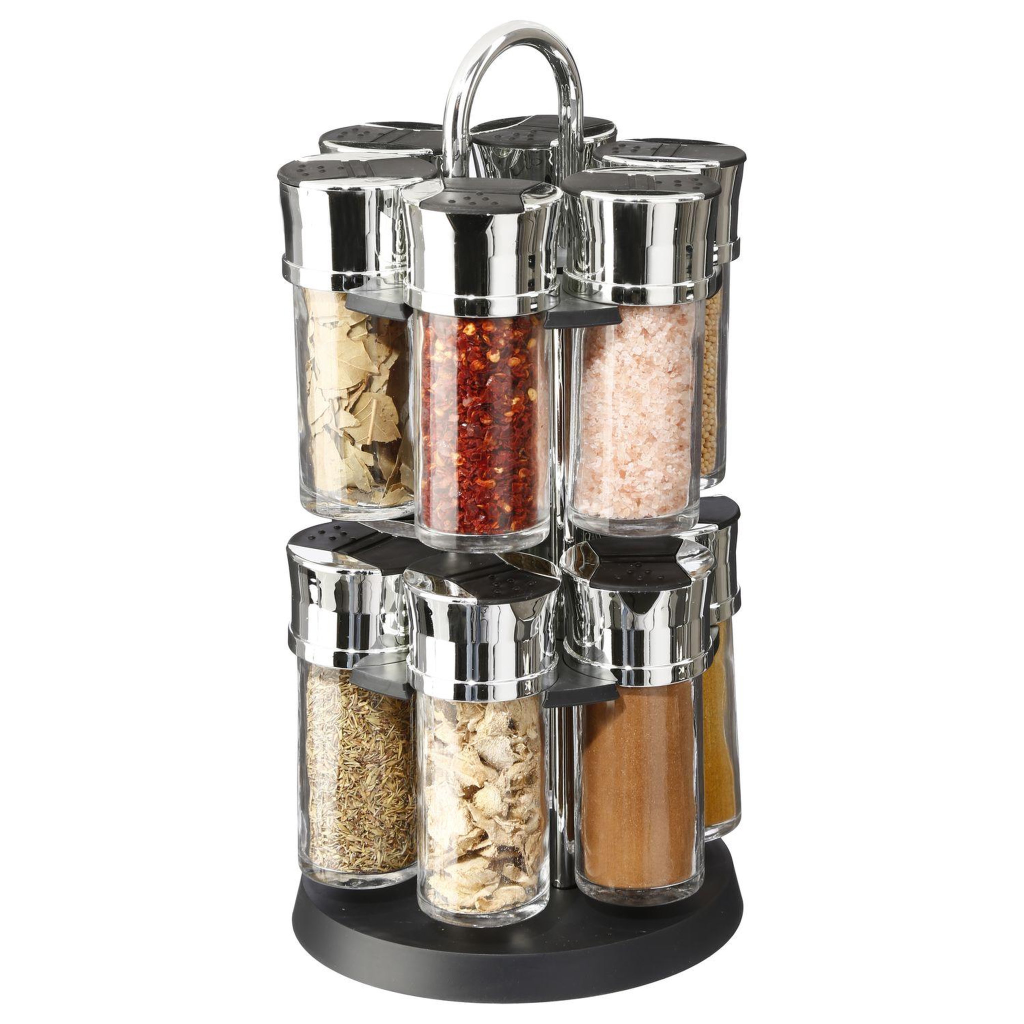 Voir la diapositive 1 : SECRET DE GOURMET Carrousel à épices - 12 pots - epices incluses