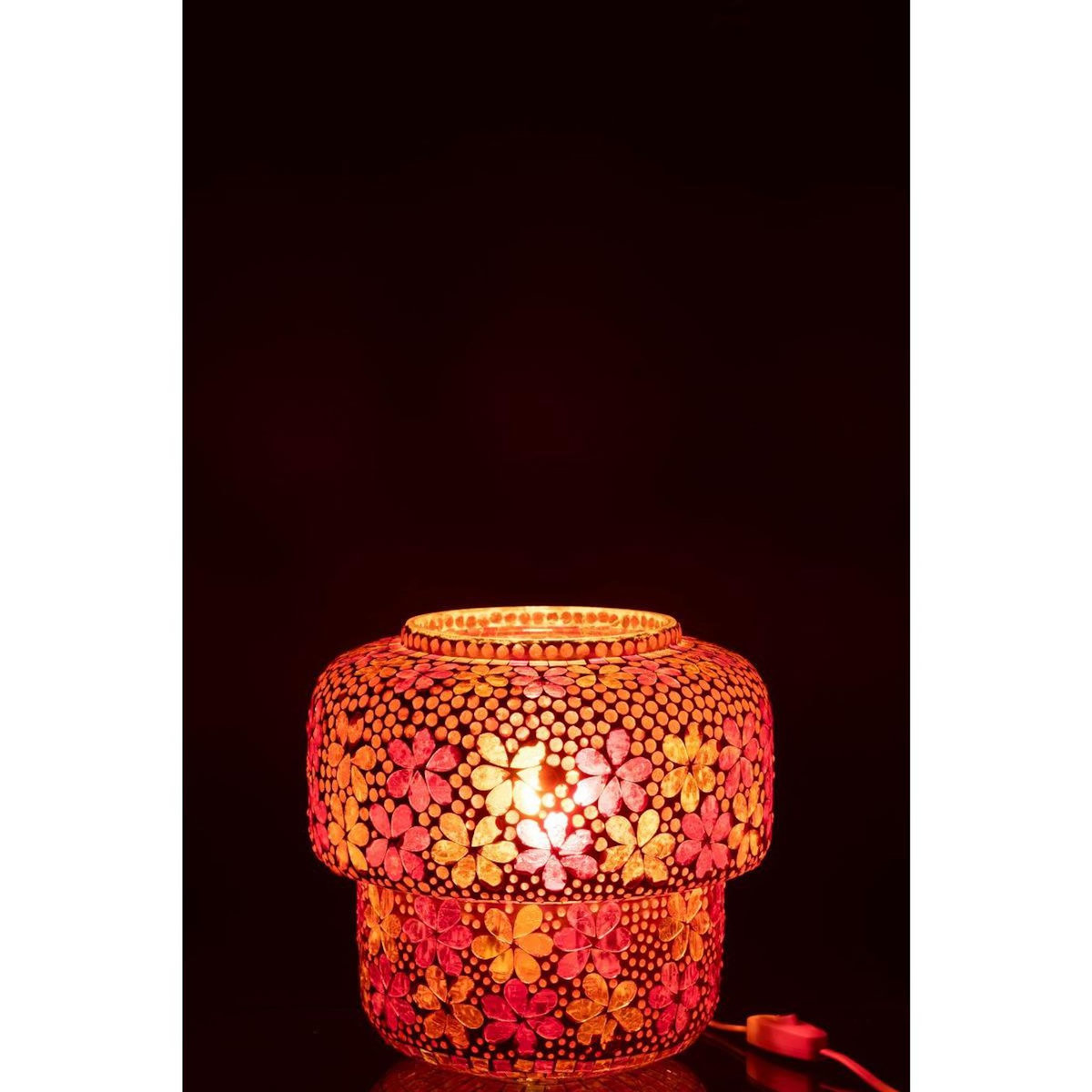 Paris Prix Lampe à Poser Mosaïque  Ruthie  26cm Rose & Orange