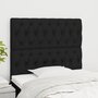 Voir la diapositive 1 : VIDAXL Tetes de lit 2 pcs Noir 100x7x78/88 cm Tissu