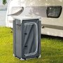 Voir la diapositive 2 : OUTSUNNY Rangement cuisine de camping pliable avec sac transport - 2 étagères - alu polyester gris