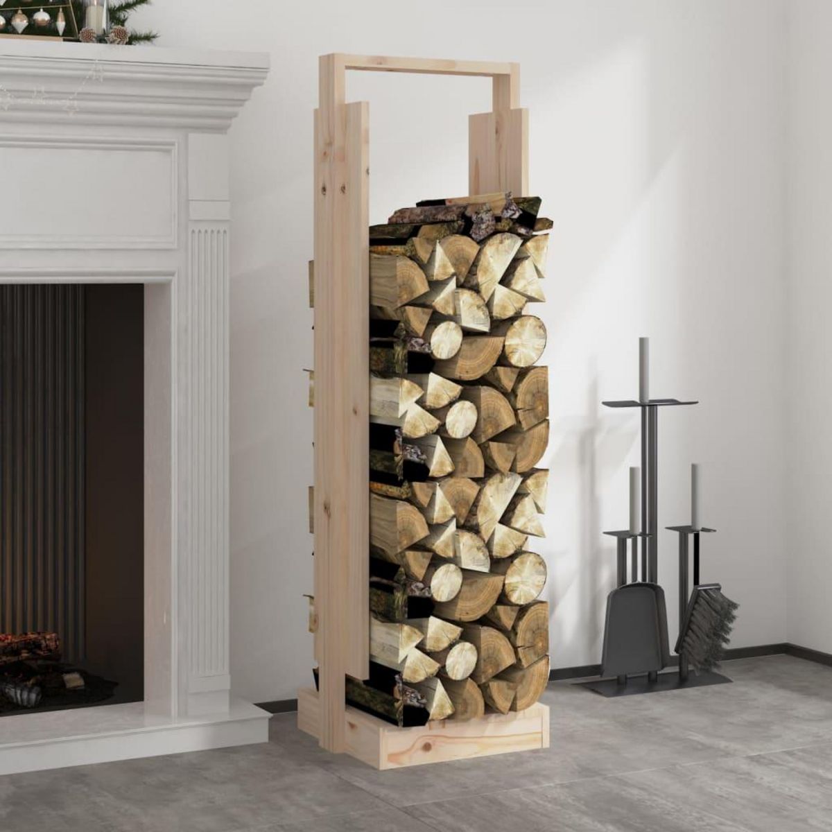 VIDAXL Porte-buches 33,5x30x110 cm Bois massif de pin