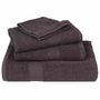 Voir la diapositive 4 : VIDAXL Serviettes d invité 2 pcs anthracite 30x50cm 360g m² 100% coton
