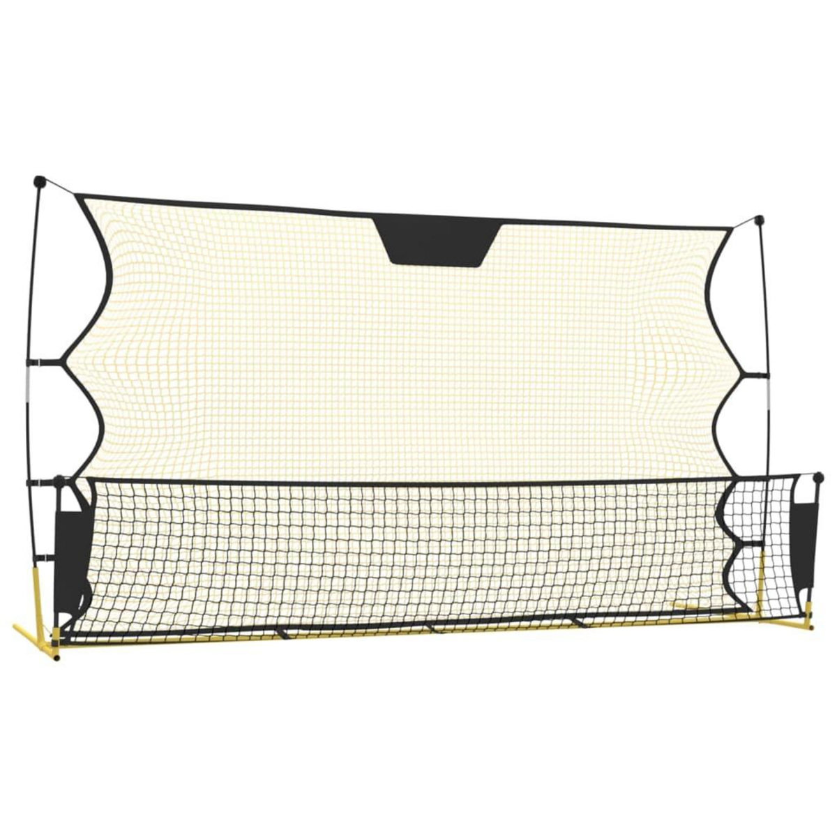 VIDAXL Filet de rebond de football noir/jaune 183x85x120 cm polyester