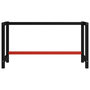 Voir la diapositive 2 : VIDAXL Cadre de banc de travail Metal 150x57x79 cm Noir et rouge