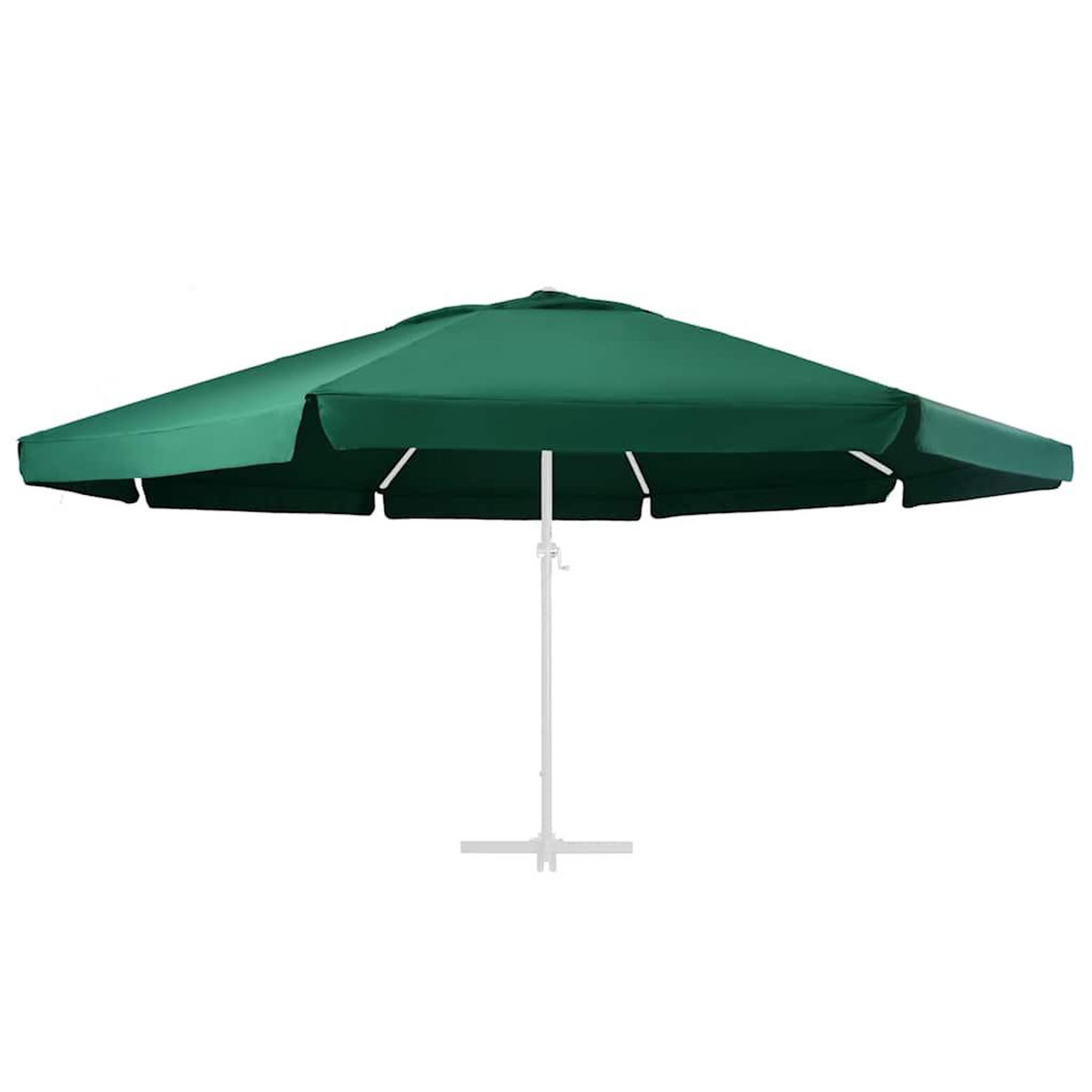 VIDAXL Tissu de remplacement pour parasol d'exterieur Vert 610 cm