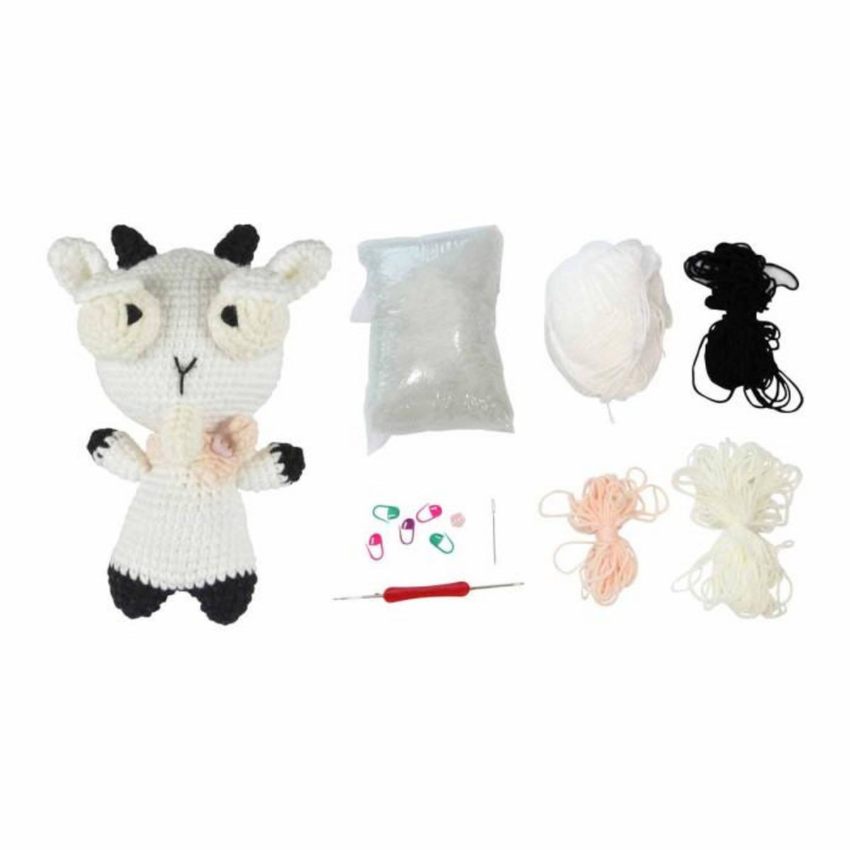 Paris Prix Kit Complet Amigurumi  Blanchette la Biquette  17cm Blanc