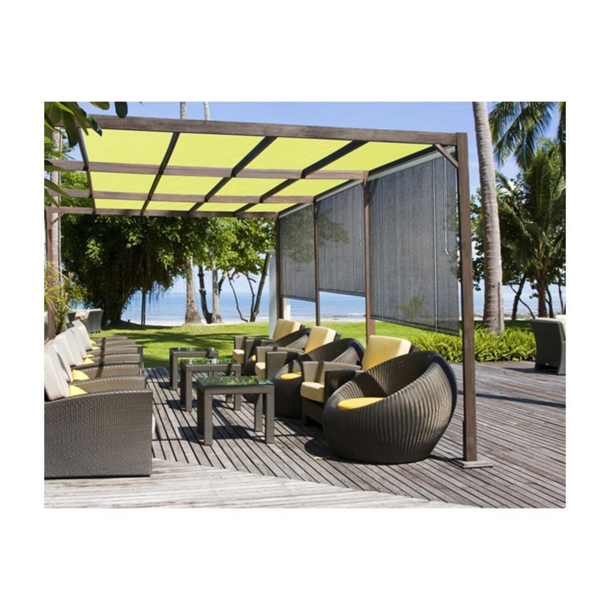 Morel Store d'ombrage 80 x H 180 cm Brun Havane - 165g/m² - Morel