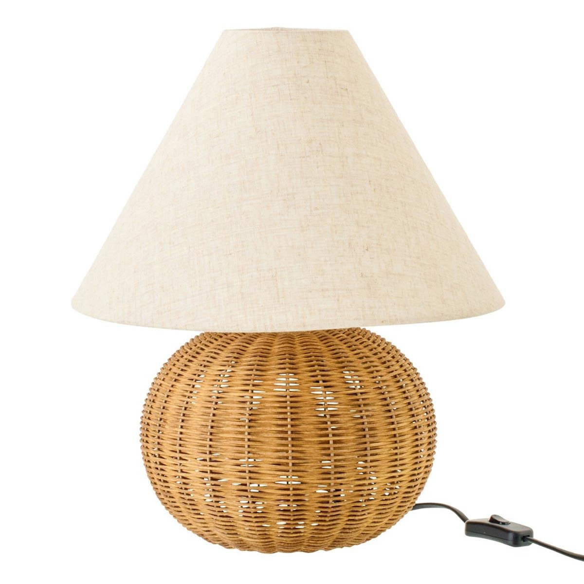 Paris Prix Lampe à Poser en Rotin  Tanisha  42cm Naturel