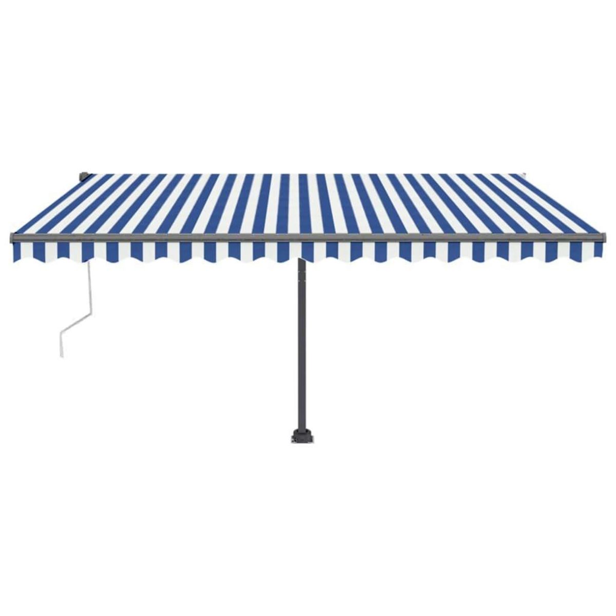 VIDAXL Auvent automatique sur pied 400x350 cm Bleu/Blanc