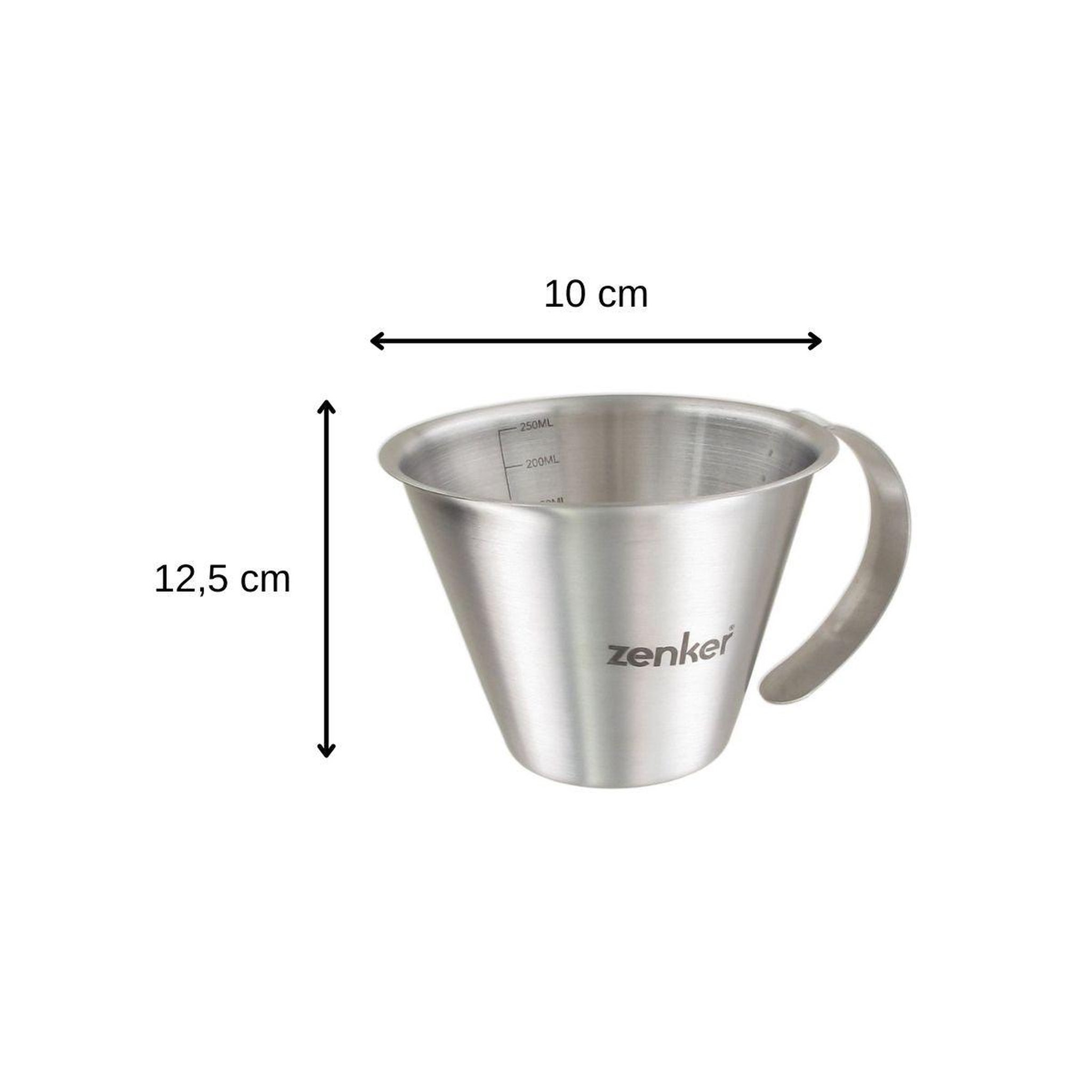 Voir la diapositive 3 : ZENKER Set de 2 verres doseurs gradués en inox 250 ml et 1 litre Zenker