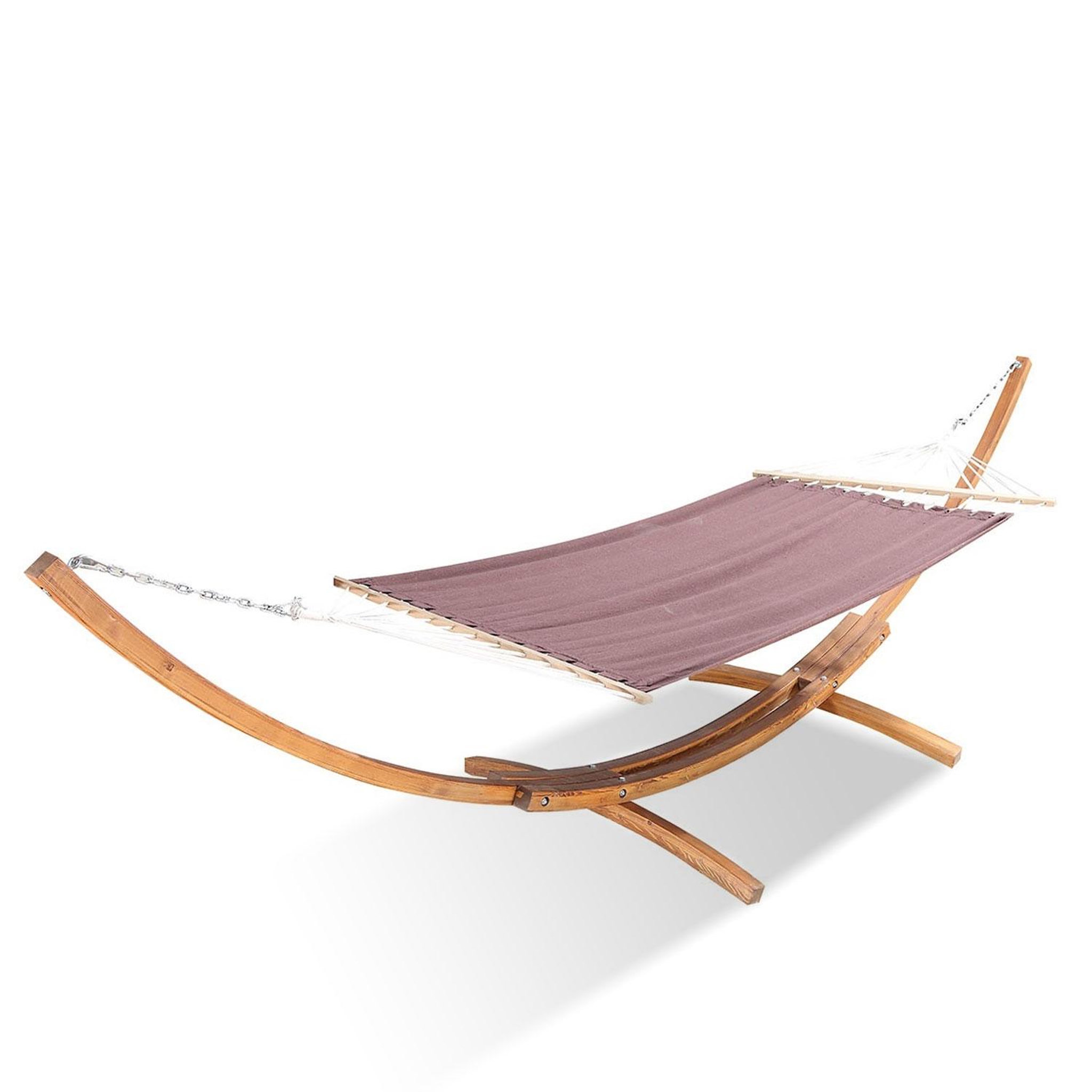 CONCEPT USINE Hamac avec auvent sur support 315 m en bois chocolat lagoa