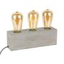 Voir la diapositive 1 : Paris Prix Lampe à Poser 3 Ampoules  Beton  27cm Gris