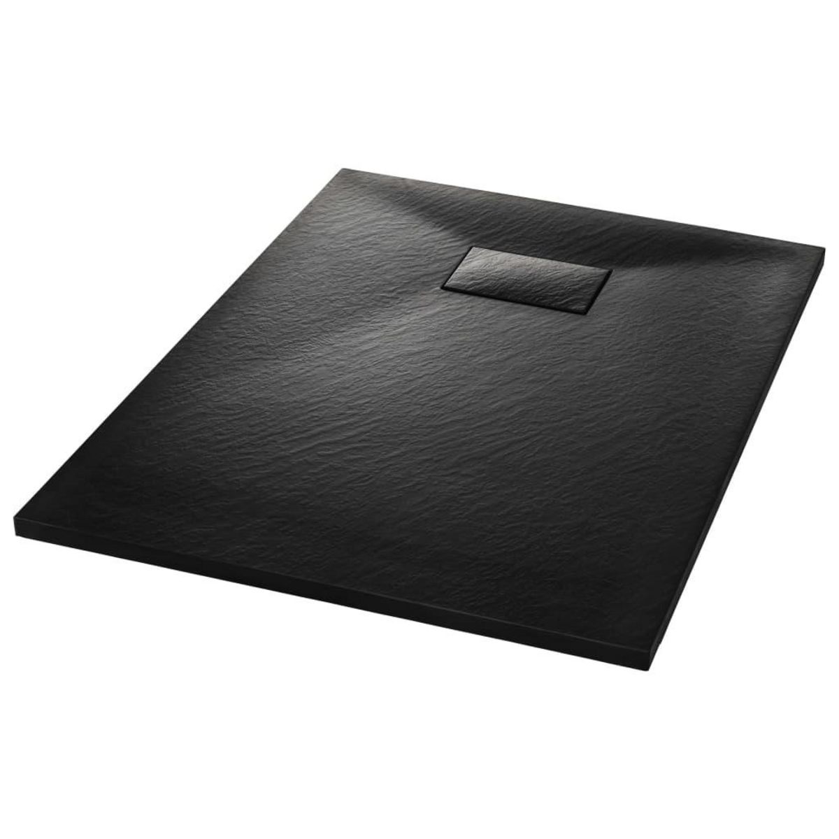 VIDAXL Bac de douche SMC Noir 100 x 70 cm
