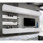Voir la diapositive 1 : Paris Prix Ensemble Meuble TV Mural  Fly I1  320cm Blanc