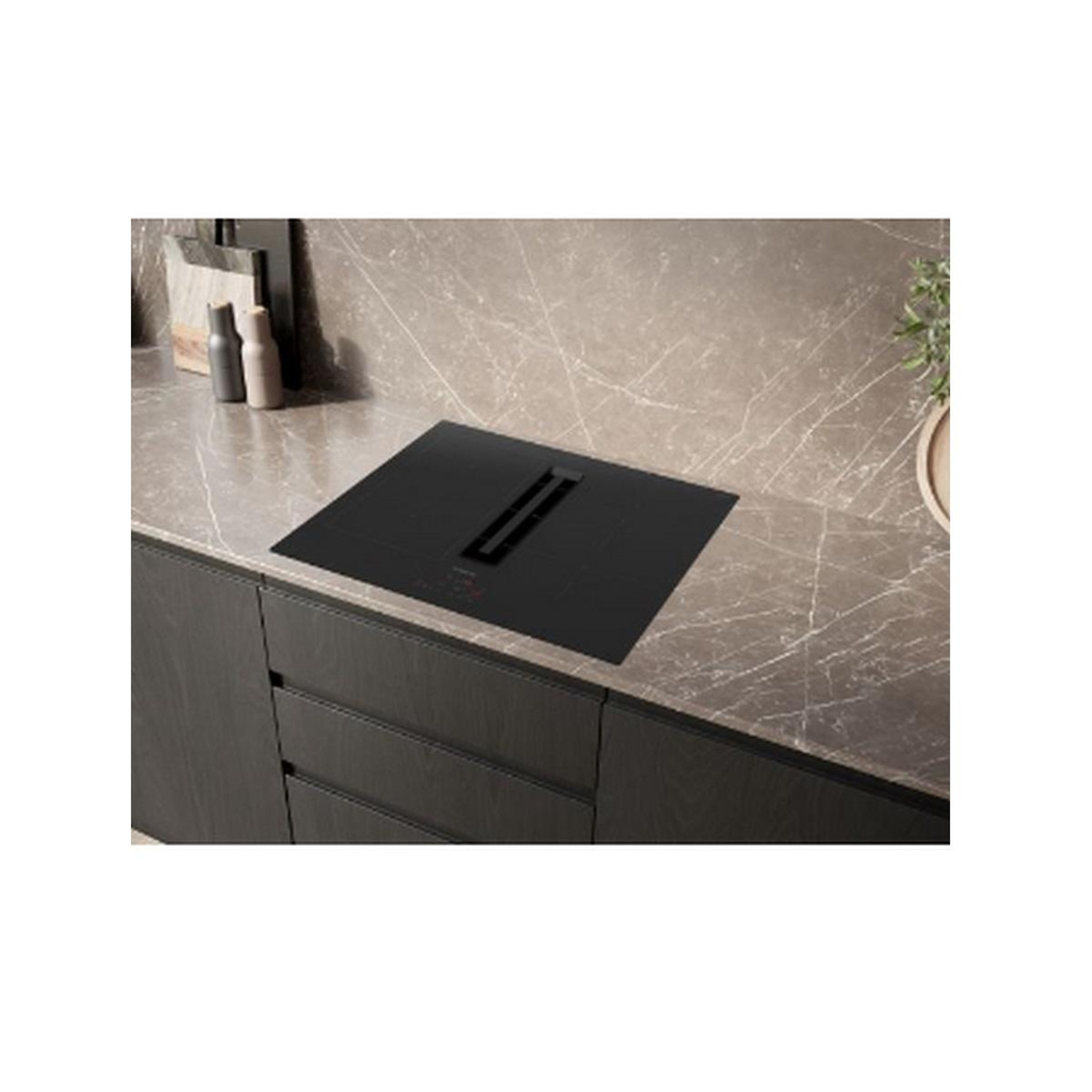 Voir la diapositive 3 : Siemens Table de cuisson aspirante induction 60cm 4 foyers 7400w noir - ED611BS16E