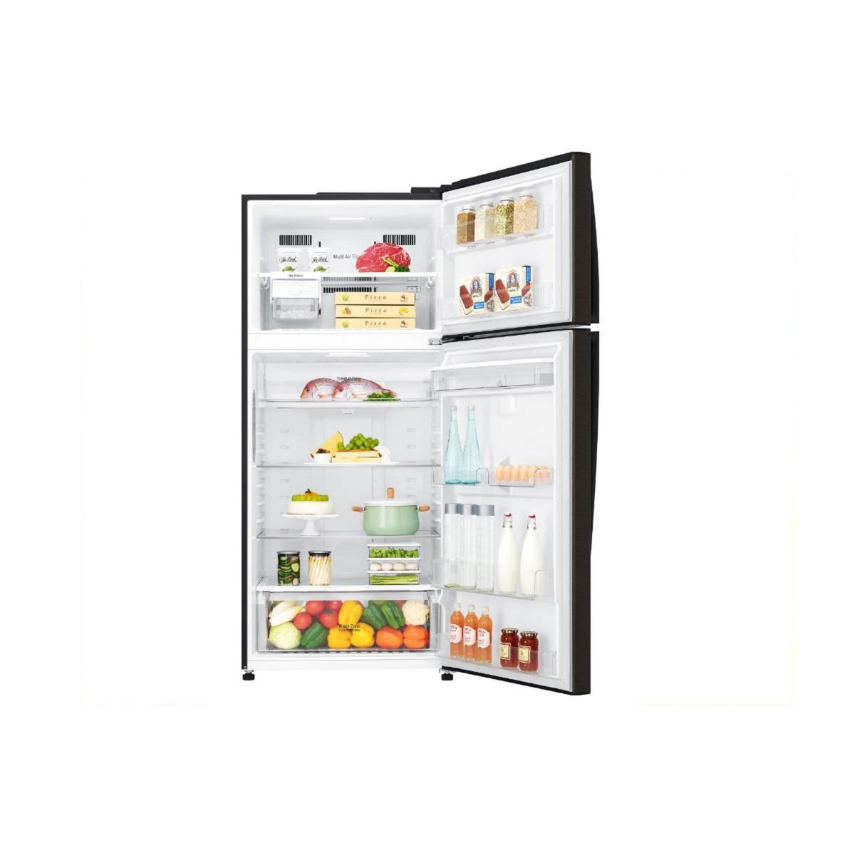 LG Réfrigérateur combiné 78cm 509l nofrost noir - GTF7850BL1