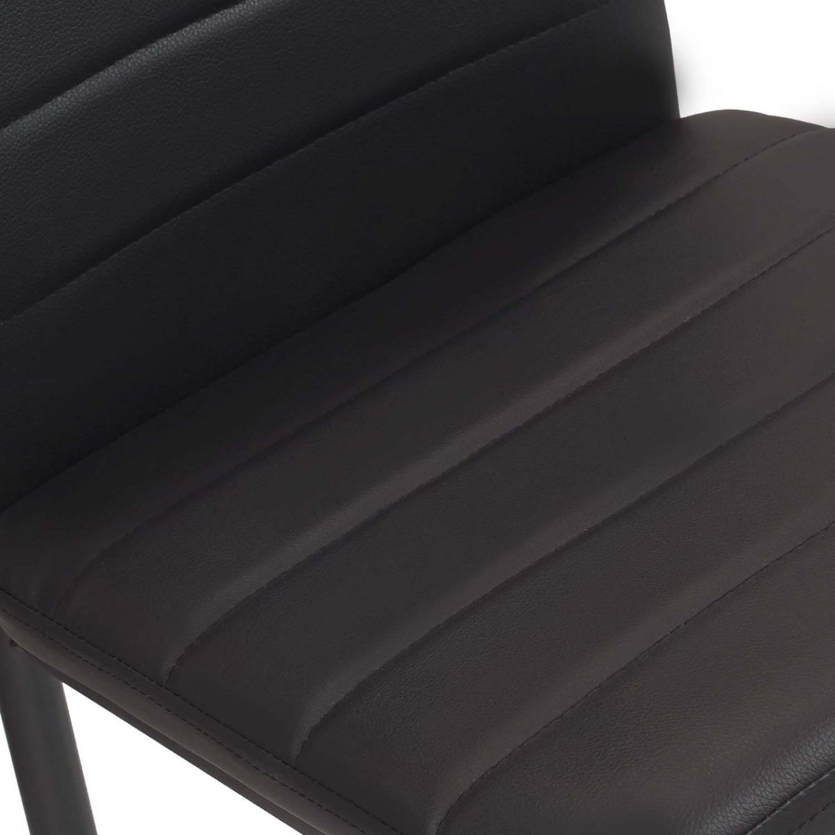 ID MARKET Lot de 6 chaises ROMANE noires pour salle à manger