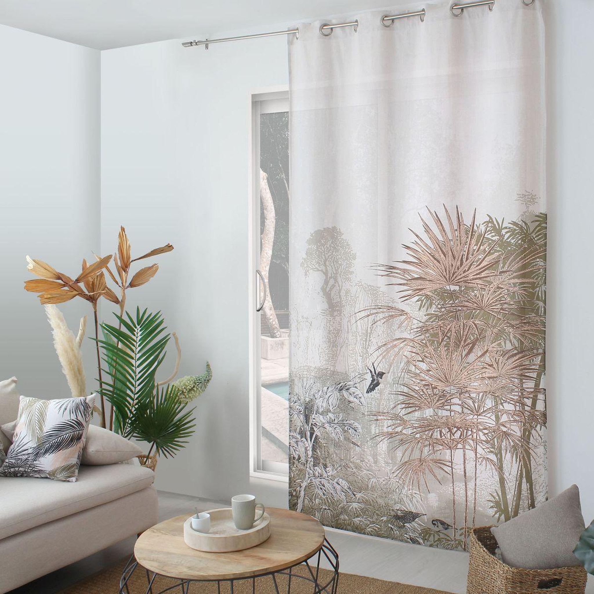 ENJOY HOME Rideau imprimé à œillets  palmeira  140x240cm multicolore