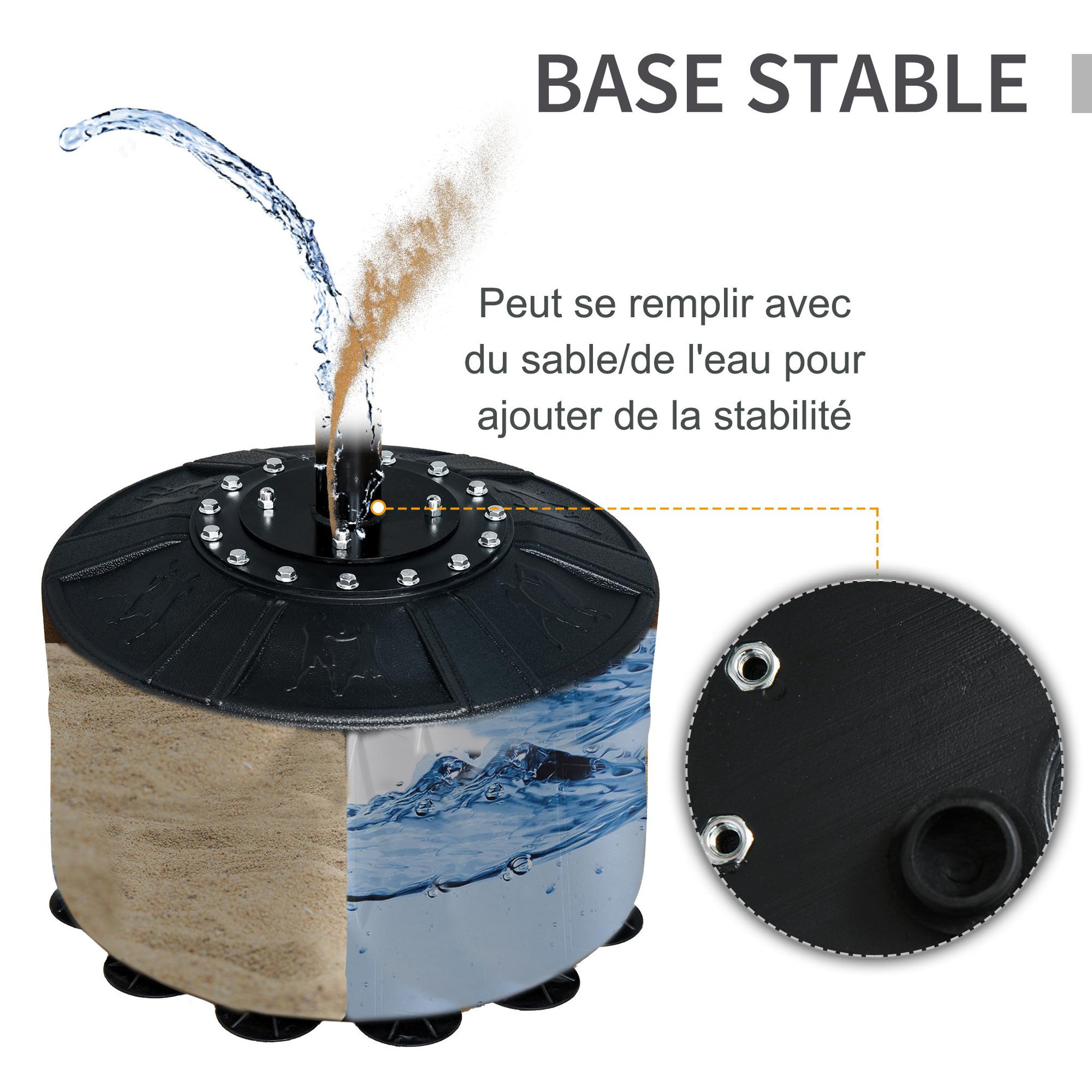 Voir la diapositive 6 : HOMCOM Sac de frappe boxe autoportant punching ball brunier 3 en 1 revêtement synthétique dim. 88l x 50l x 160-230h cm noir