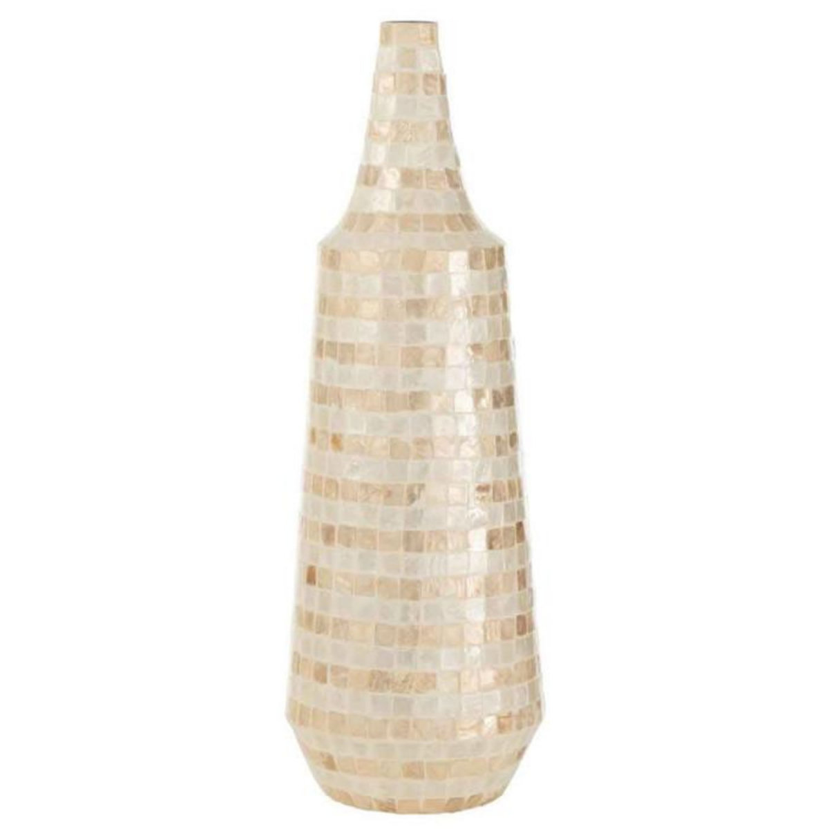Paris Prix Vase Design en Bambou  Mosaïque  70cm Beige